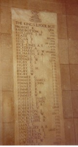 Kings Liverpool Regiment Roll of Honour