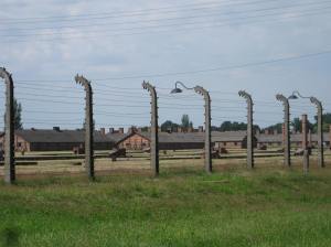 Looking into Birkenau Concentration Camp