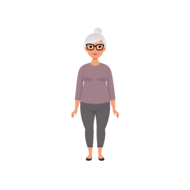 old woman transparent